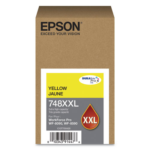 T748XXL420 | Epson® 748XXL | Original Epson® DURABrite Pro® Extra High-Yield Ink Cartridge - Yellow