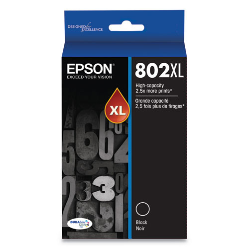 T802XL120-S | Epson® 802XL | Original Epson® DURABrite Ultra® High-Yield Ink Cartridge - Black
