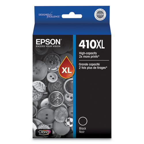 T410XL020-S | Epson® 410XL | Original Epson® Claria® High-Yield Ink Cartridge - Black