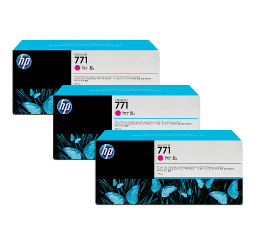 Original HP 771 CR252A Magenta Ink Cartridge 3-Pack
