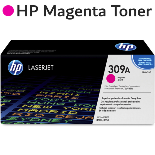 Original HP Magenta 309A Q2673A LaserJet Toner Cartridge