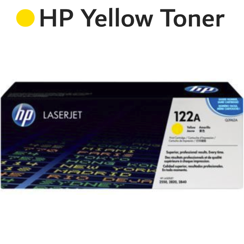 Original HP 122A Q3962A Yellow LaserJet Toner Cartridge