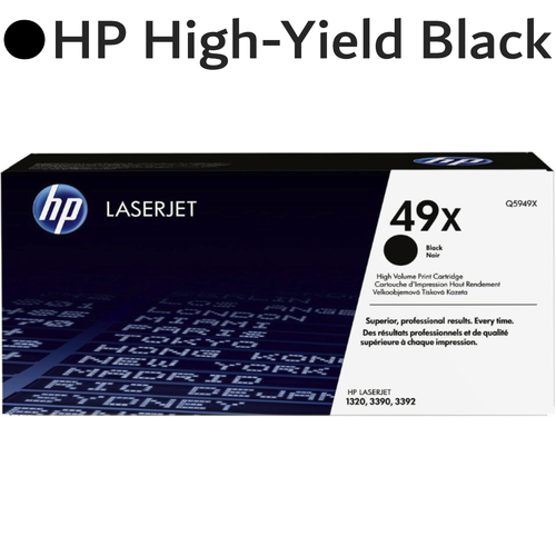 Original HP 49X Q5949X Black High-Yield LaserJet Toner Cartridge
