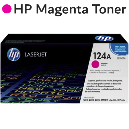 Original HP Magenta 124A Q6003A LaserJet Toner Cartridge