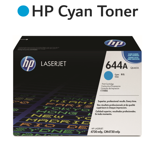Original HP 644A Q6461A Cyan LaserJet Toner Cartridge