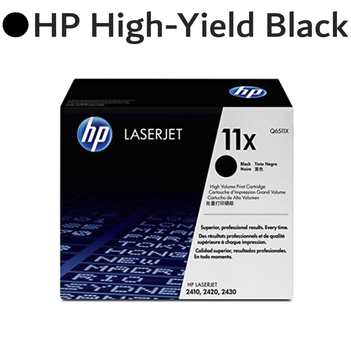 Original HP 11X Q6511X Black High-Yield LaserJet Toner Cartridge
