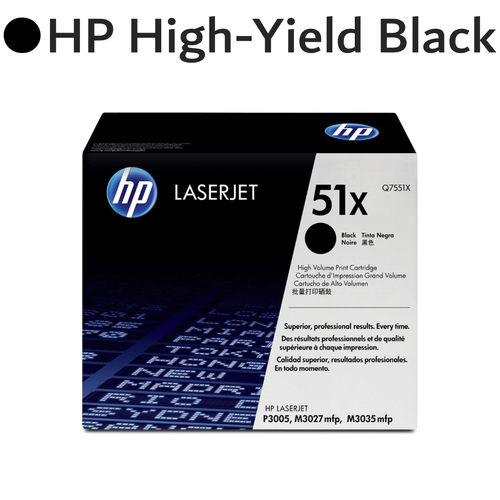 Original HP 51X Q7551X Black High-Yield LaserJet Toner Cartridge