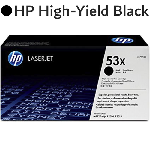 Original HP 53X Q7553X Black High-Yield LaserJet Toner Cartridge