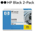 Original HP 27X C4127D Black High-Yield LaserJet Toner Cartridges Dual-Pack 2-Pack C4127X