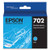 T702220-S | Epson® 702 | Original Epson® DURABrite Ultra® Ink Cartridge - Cyan
