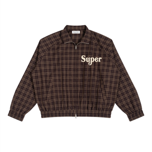 Super Plaid Full-Zip Track Jacket #ABZU