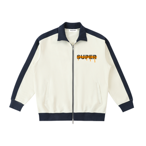 Super Cream Contrast Trim Jacket #UpNY