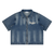 Super Vintage Washed Full-Zip Denim Shirt #CRpn