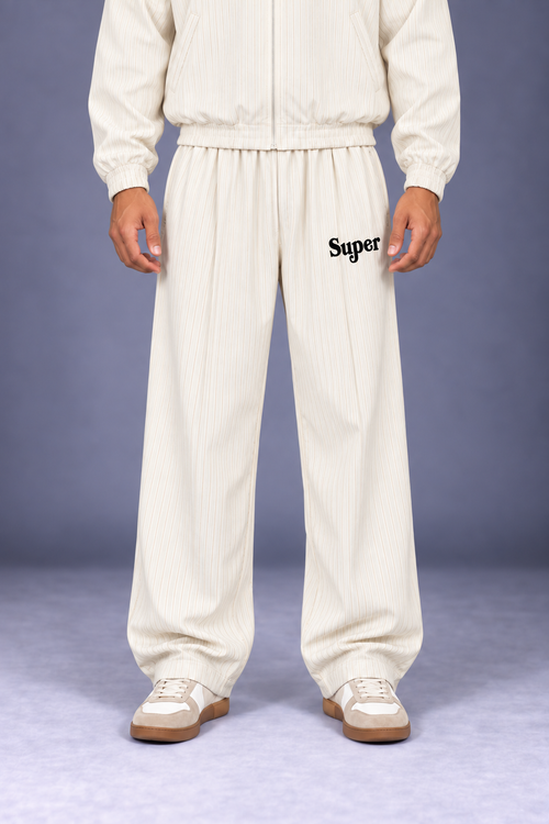 Less Talk Striped Pleated Pants #beCN