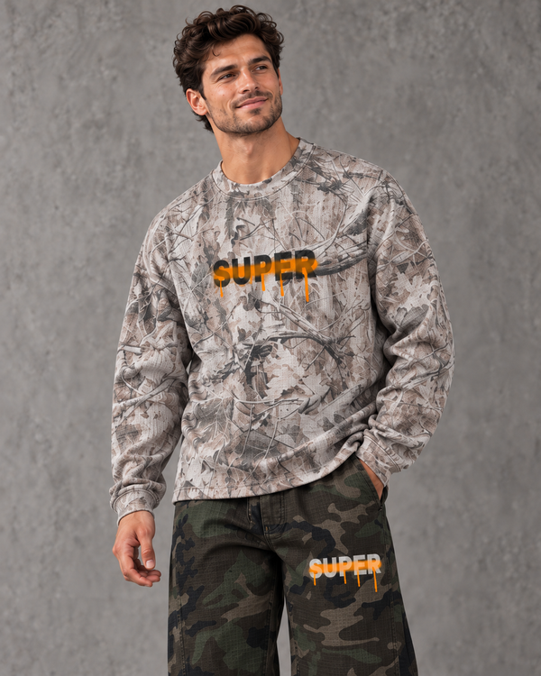 Super Camo Waffle T-Shirt #BhVw