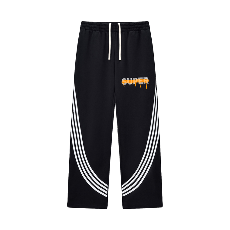 Super Curved Stripe Straight Sweatpants #eSnk #IgbA