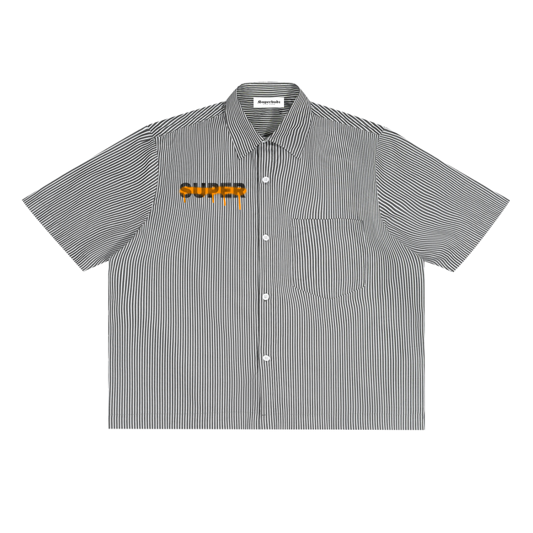 Super Oversized Vertical Stripe Boxy Shirt #YZkp