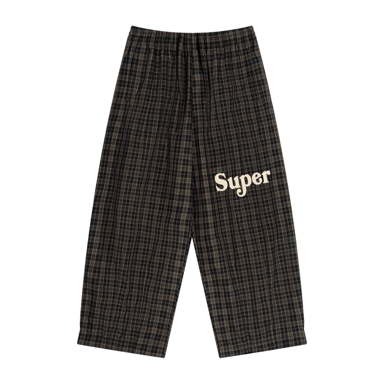 Super Plaid Wide Leg Pants #ltih
