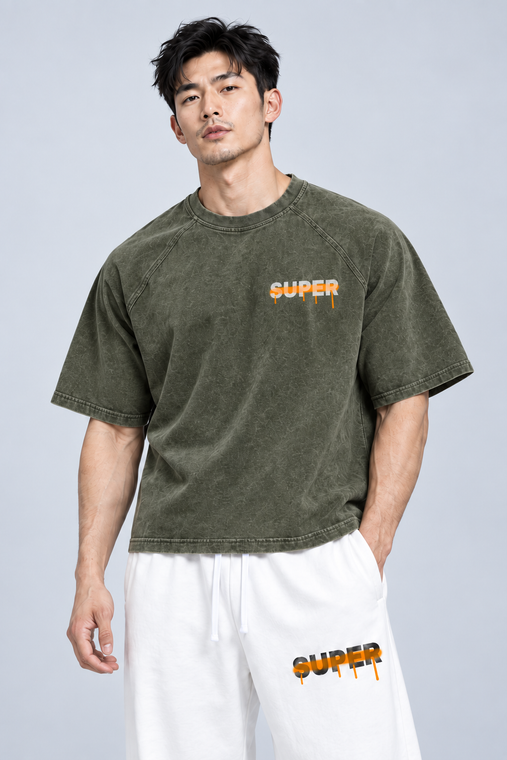 Less Talk Mineral Wash Boxy Waffle T-Shirt #THxV
