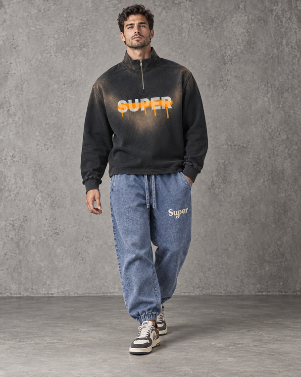 Super Quarter-Zip Sweatshirt #ZyLn