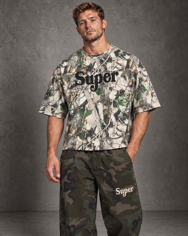 Super Tree Camo Boxy T-Shirt #yYdI