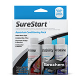 Seachem SureStart aquarium starter kit with Prime, Stability, and Pristine bottles