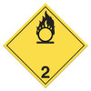 2 DG Oxidizing Gasses Placard TB 10.5" x 10.5"