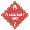 Class 2.1 Flammable Gases Placard 10.5"x10.5" 50/Pkg
