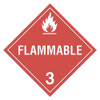 3 Flammable Liquids Placards 10.5"x10.5"