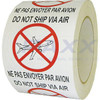 No air shipping Battery Types: Lithium any type of explosive, such as fireworks and detonating fuses Gases such as compressed gas, dry ice, fire extinguishers, gas lighters, and aerosol cans Flammables, both solids and liquids Biological products and waste, such as medical waste or dangerous pathogens.