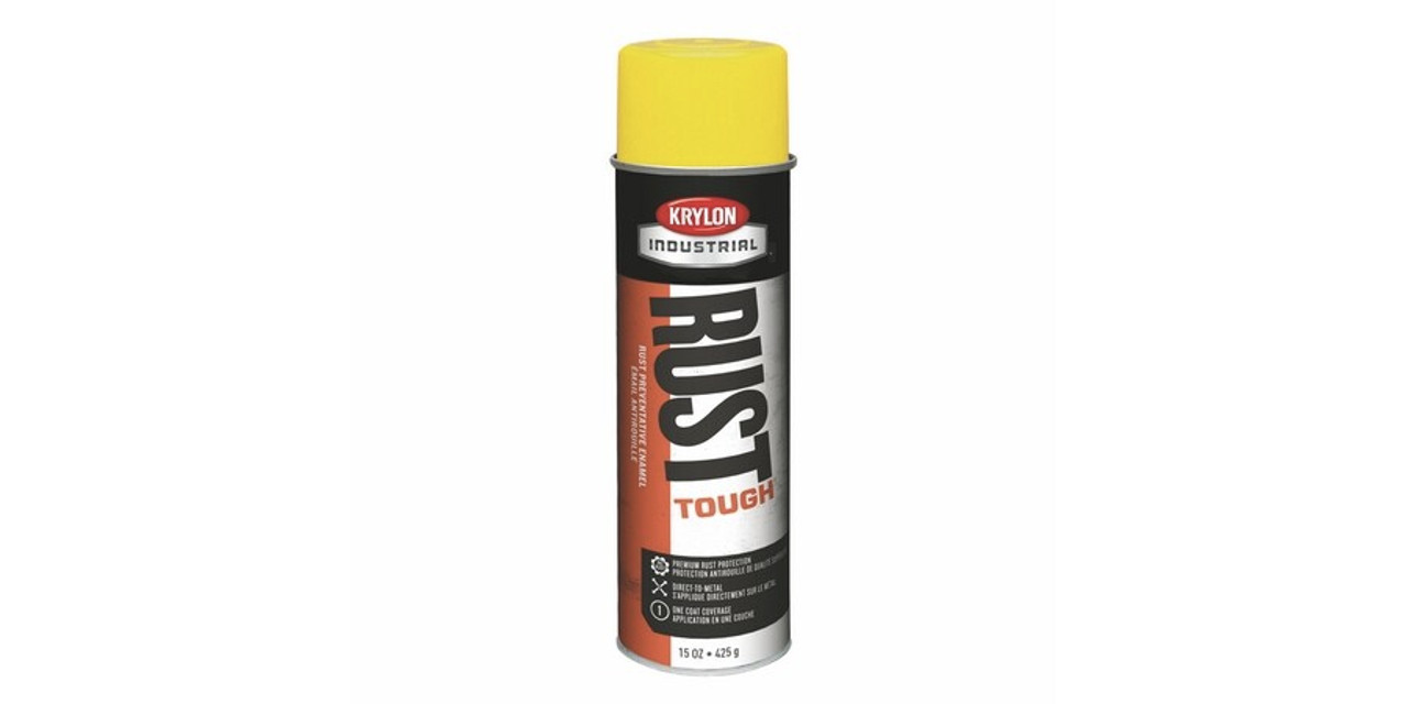 Safety Yellow Rust Tough Spray Paint (OSHA) 6/ Case..