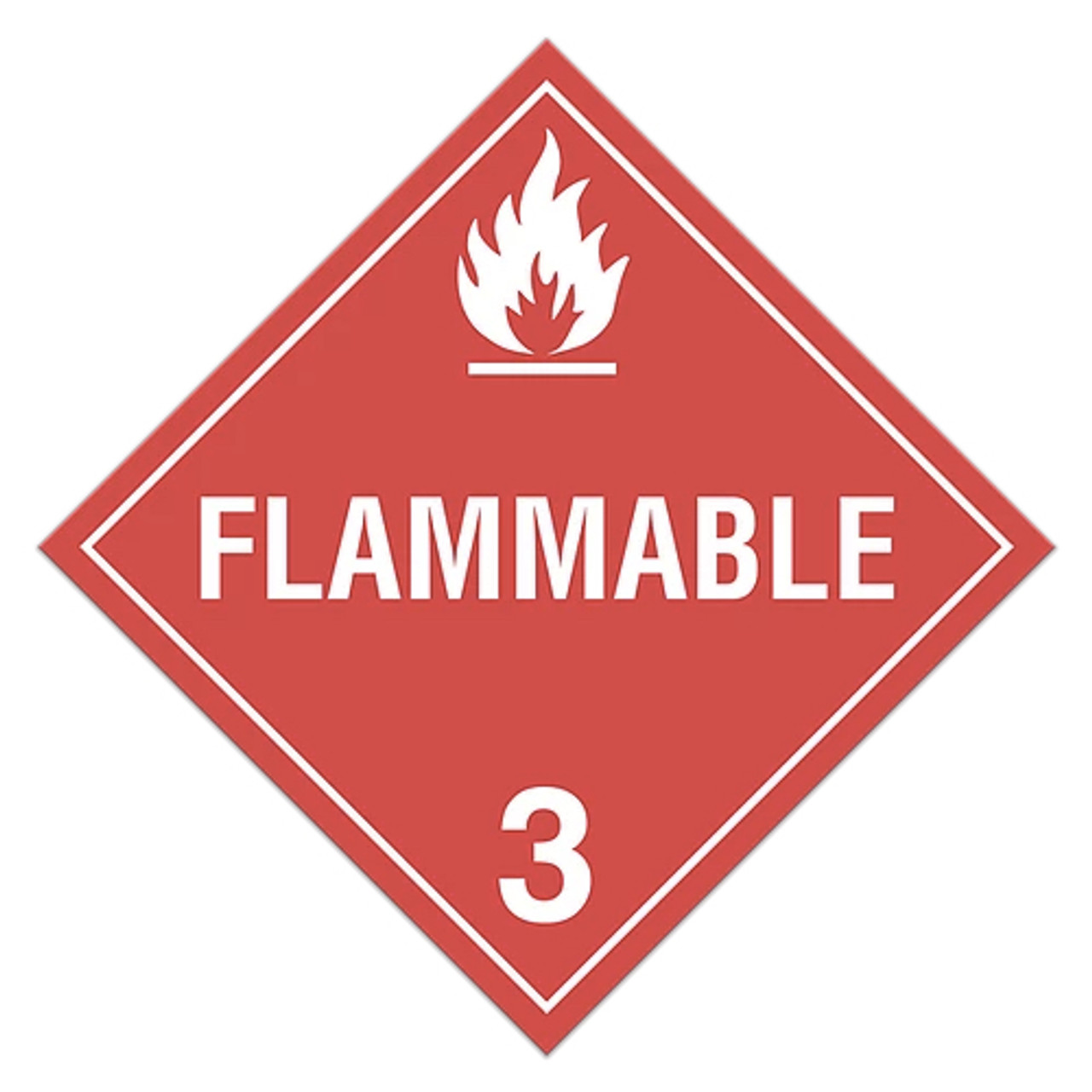 3 Flammable Liquids Placards 10.5"x10.5"