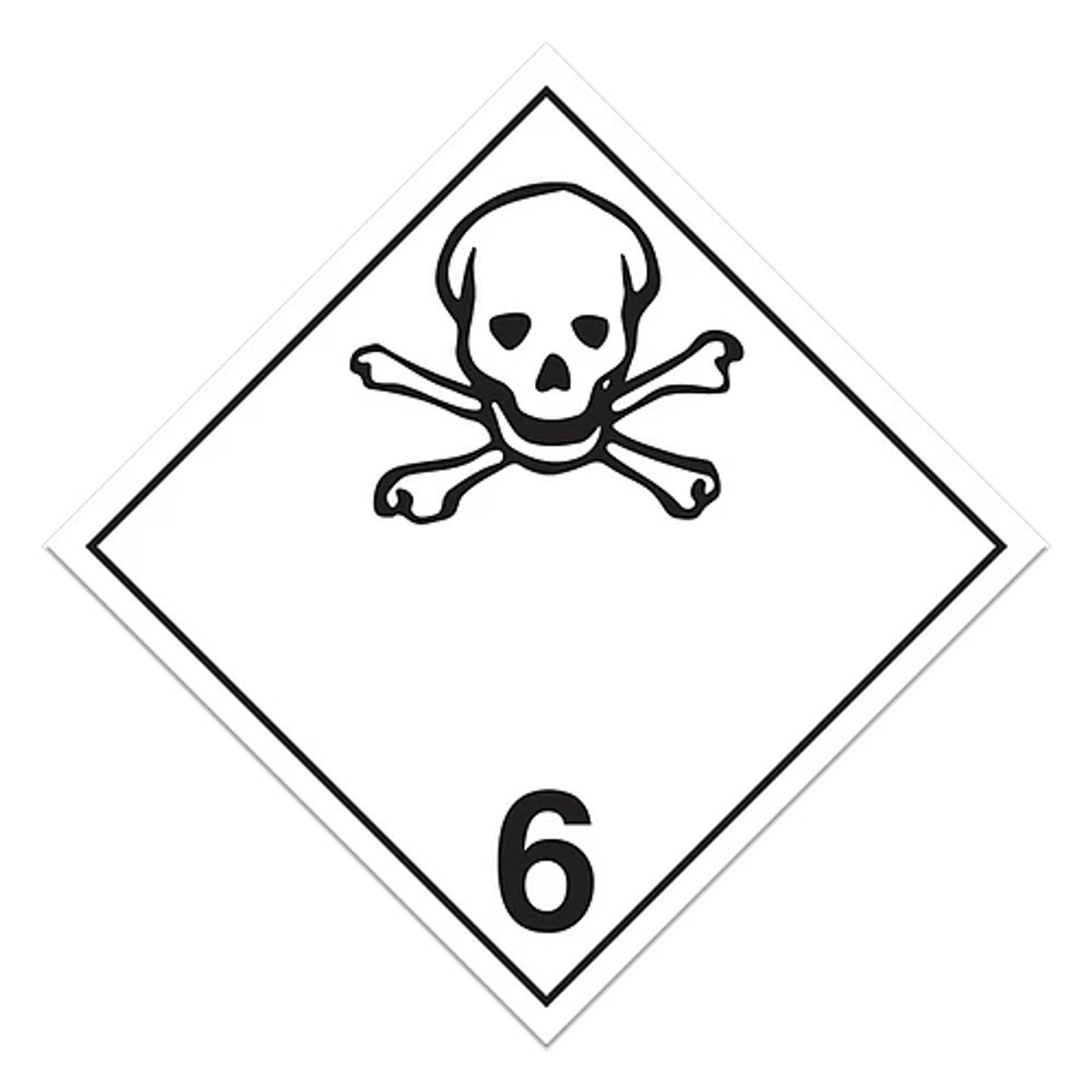 6.1 Toxic Substances Placards 10.5"x10.5"