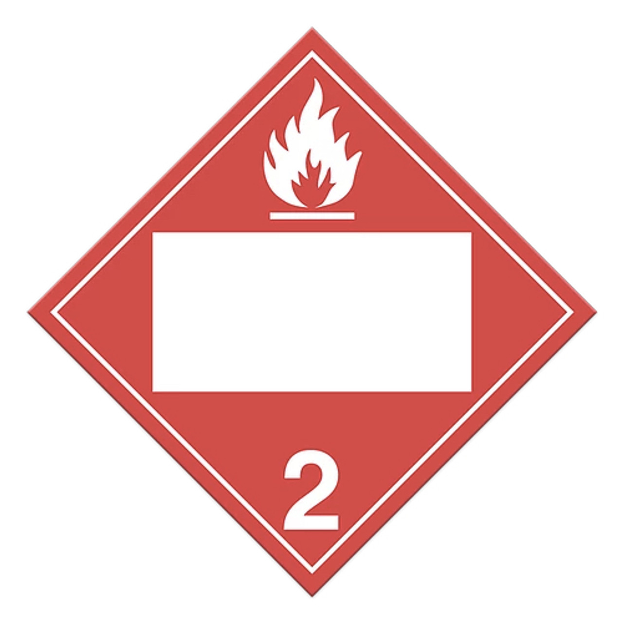 UN 2 . 1 Flammable Gasses Placard