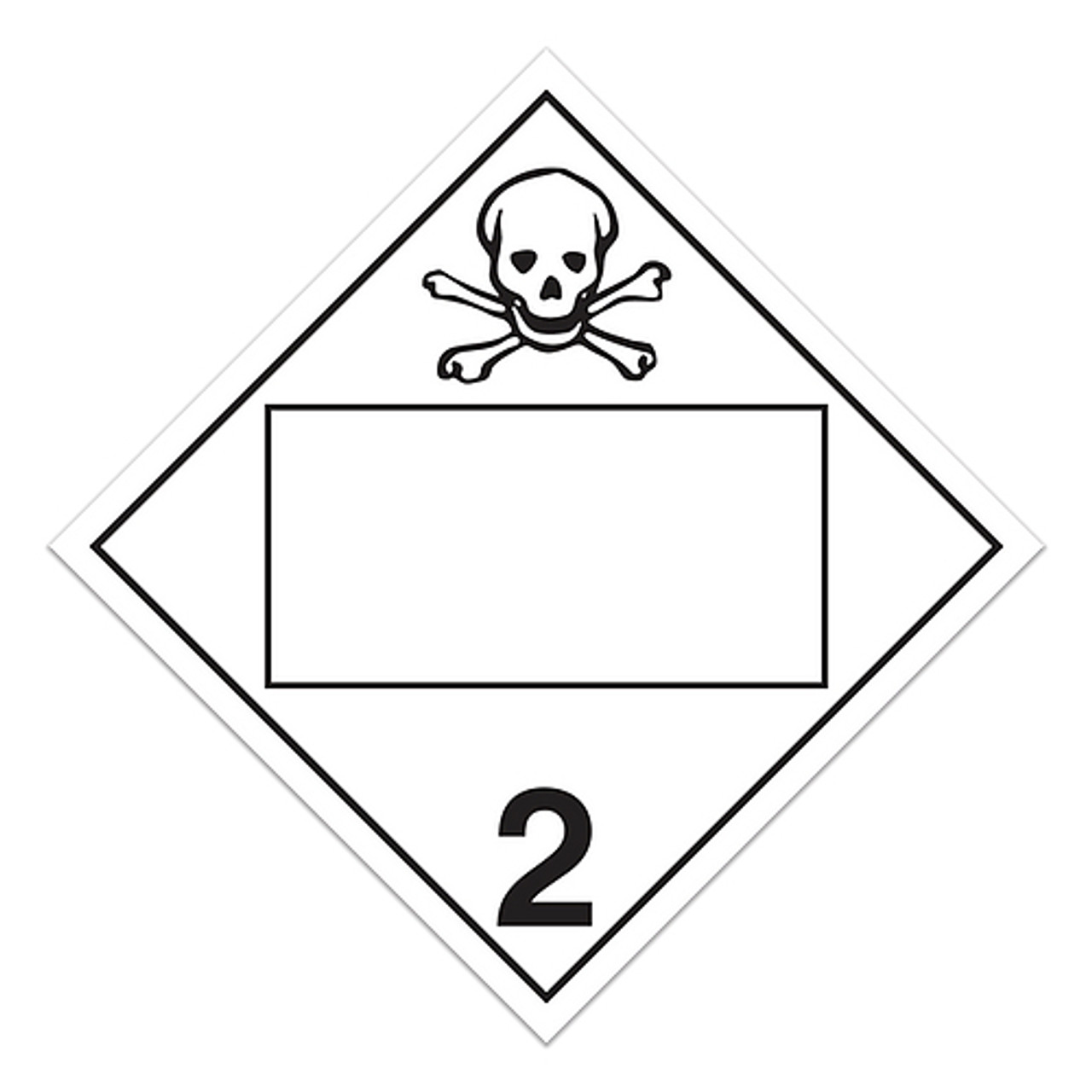 UN. 2.3 Toxic Gases Placard