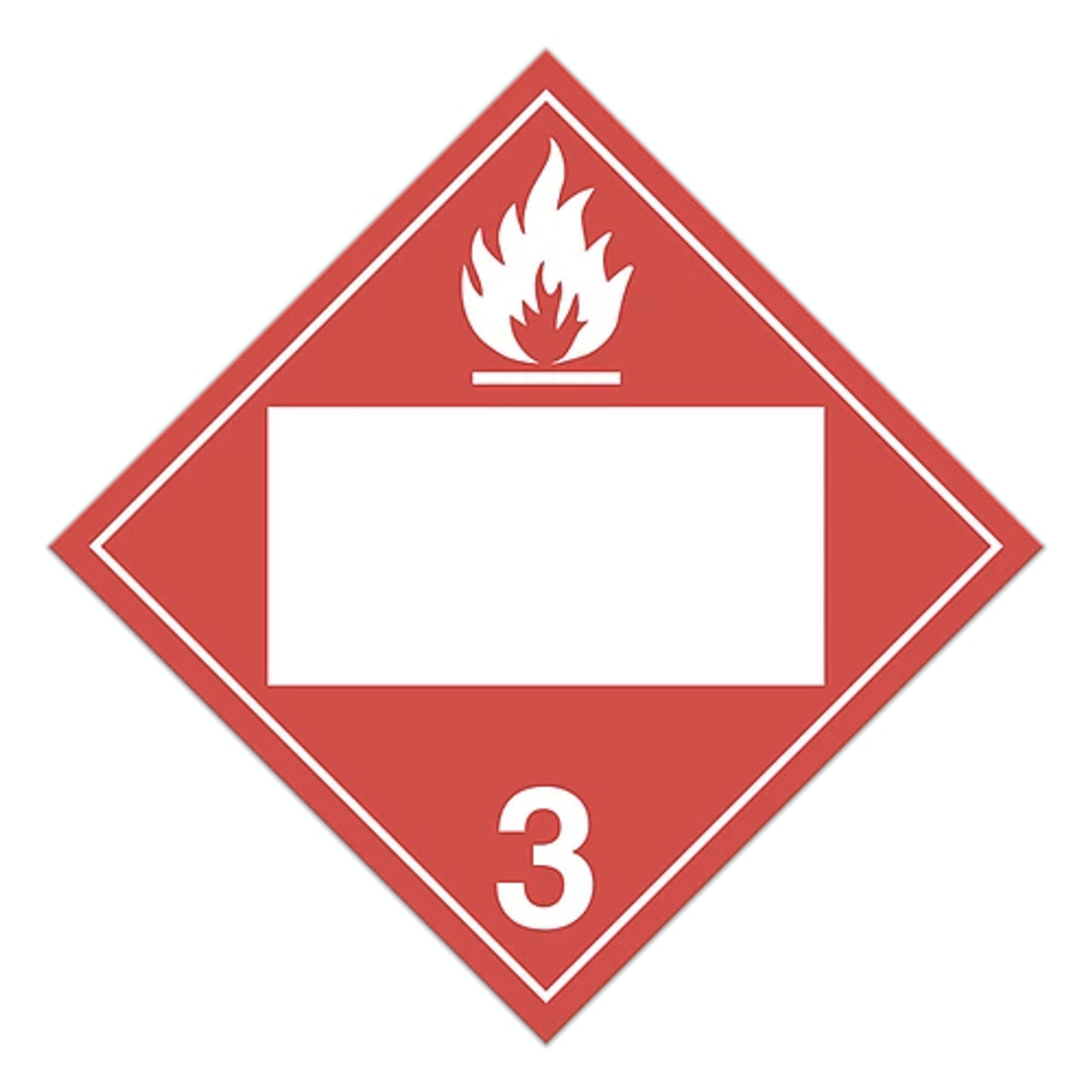 UN 3 Flammable Liquids Placard