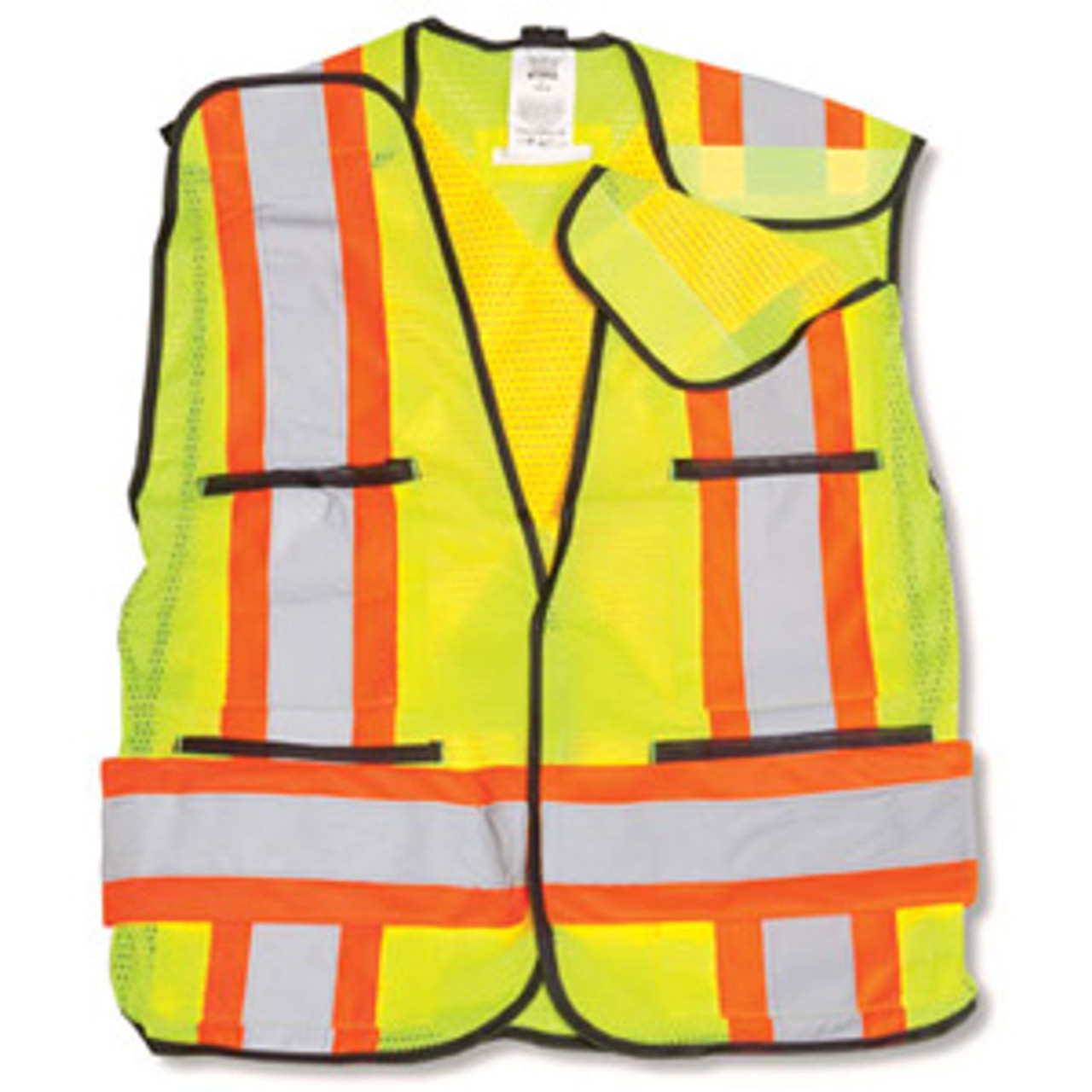 Universal Safety Vest Lime Green 4 pockets