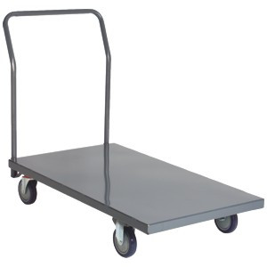 24 x 48 steel platform truck with removable handle and 5 inch casters