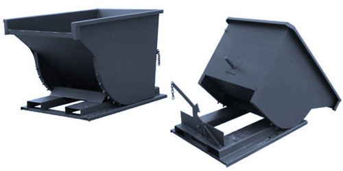 4 cubic yard reinforced self-dumping hopper designed for heavy industrial forklift waste handling