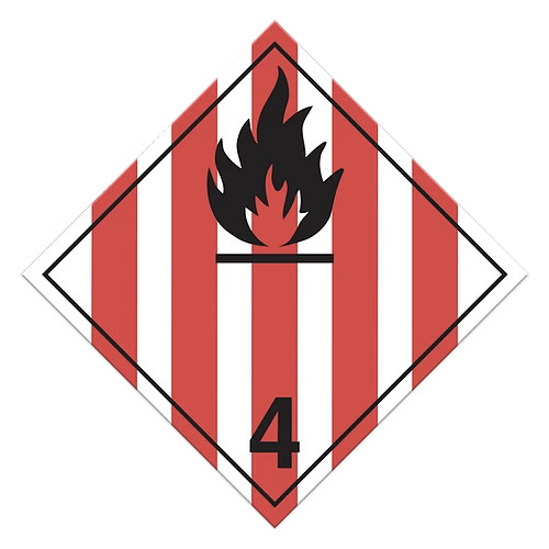 4.1 Flammable Solids Placard 10.5"x10.5"