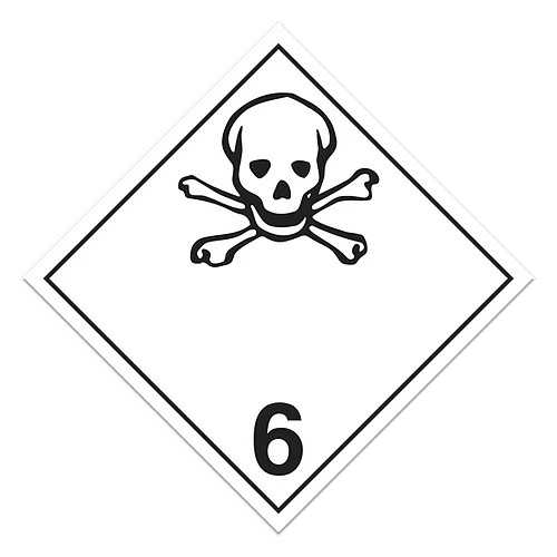 6.1 Toxic Substances Placards 10.5"x10.5"