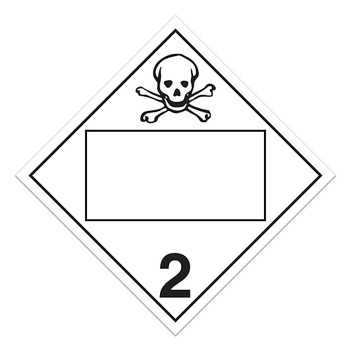 UN. 2.3 Toxic Gases Placard