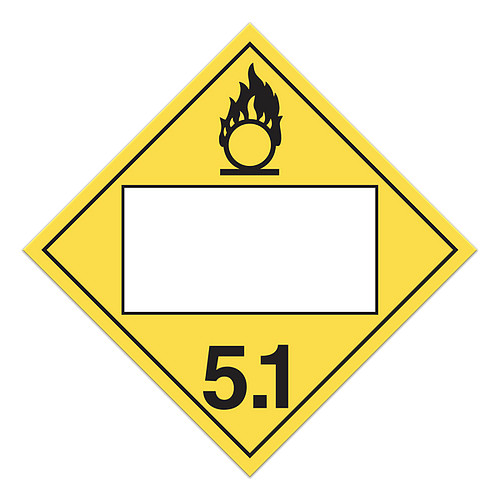 UN 5.1 Oxidizing Substances Tag board Placard