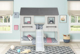 Twin Lookout Loft Bed - White & Grey