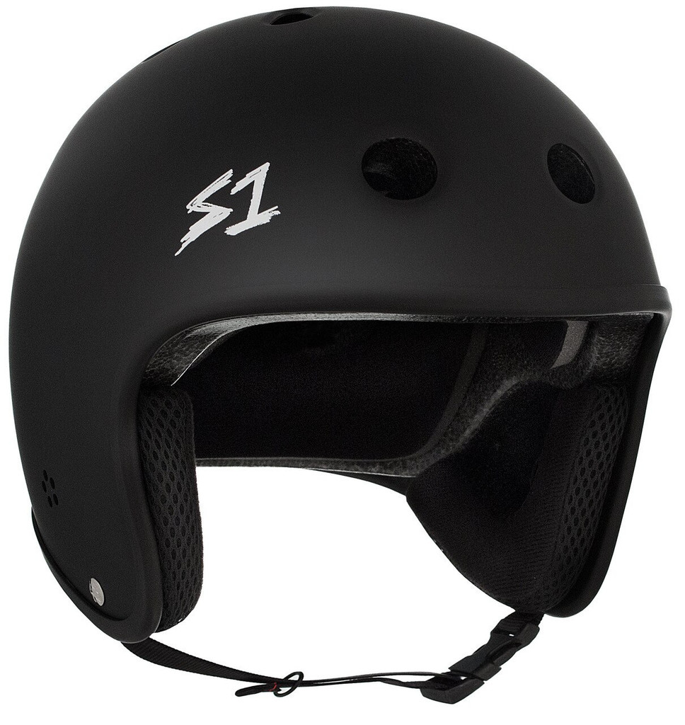 This is a S1 Lifer Helmet with a retro moto helmet look. 
Lightweight, Great fit and fully certified for skate and bike
ASTM Multiple Impact certified
CPSC High Impact certified