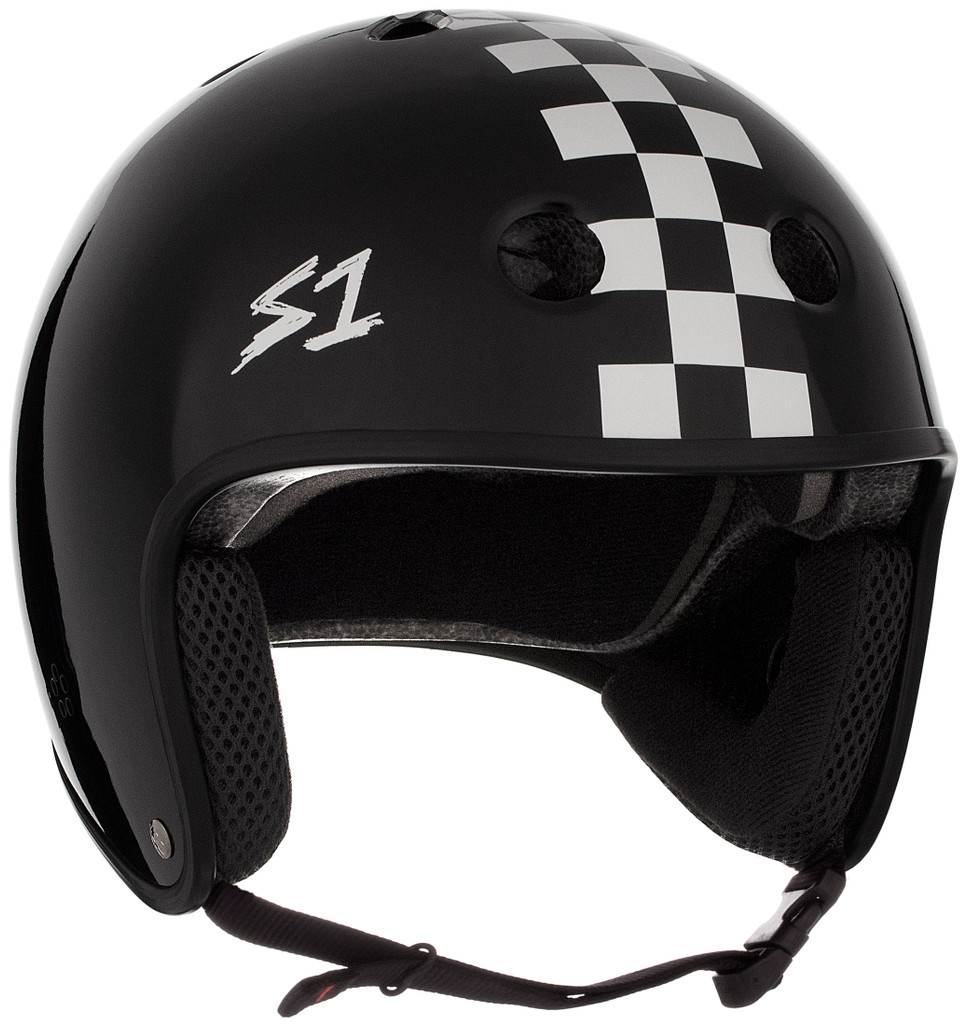 This is a S1 Lifer Helmet with a retro moto helmet look. 
Lightweight, Great fit and fully certified for skate and bike
ASTM Multiple Impact certified
CPSC High Impact certified