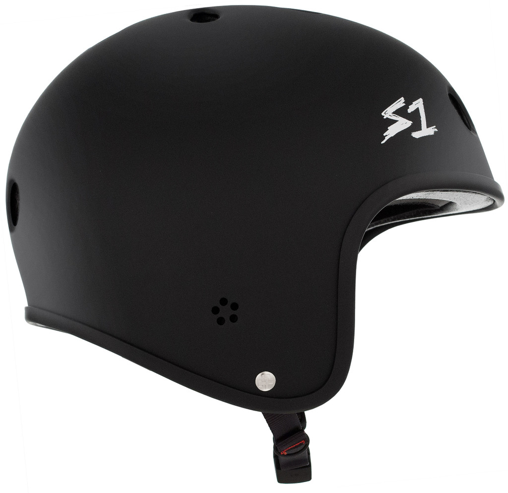 This is a S1 Lifer Helmet with a retro moto helmet look. 
Lightweight, Great fit and fully certified for skate and bike
ASTM Multiple Impact certified
CPSC High Impact certified