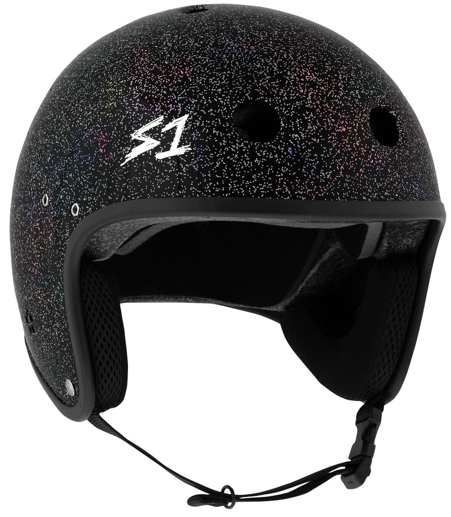 S1 Retro Lifer E-Bike Helmet Black Glitter 34