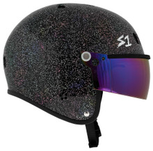 S1 Retro Lifer NTA 8776 E-Bike Helmet Black Glitter Side Iridium Visor