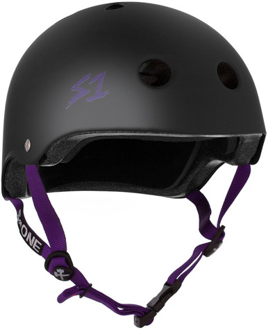 S1 Lifer Helmet - Black Matte w/ Bright Green Straps